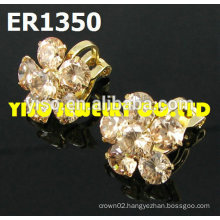 flower designs crystal earrings